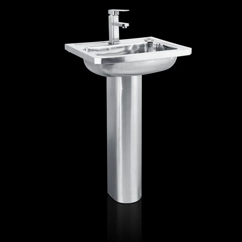 Lavoare din inox Chiuvetă comercială pe soclu din oțel inoxidabil