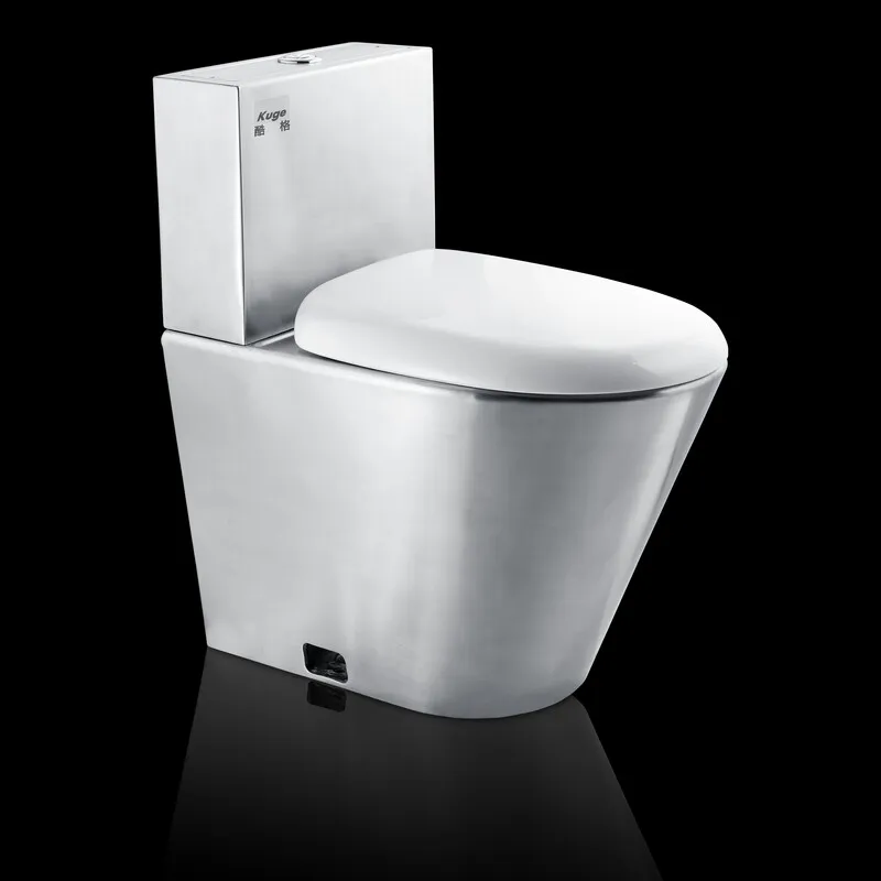Vase WC din inox Vas de toaletă din oțel inoxidabil, format din două piese